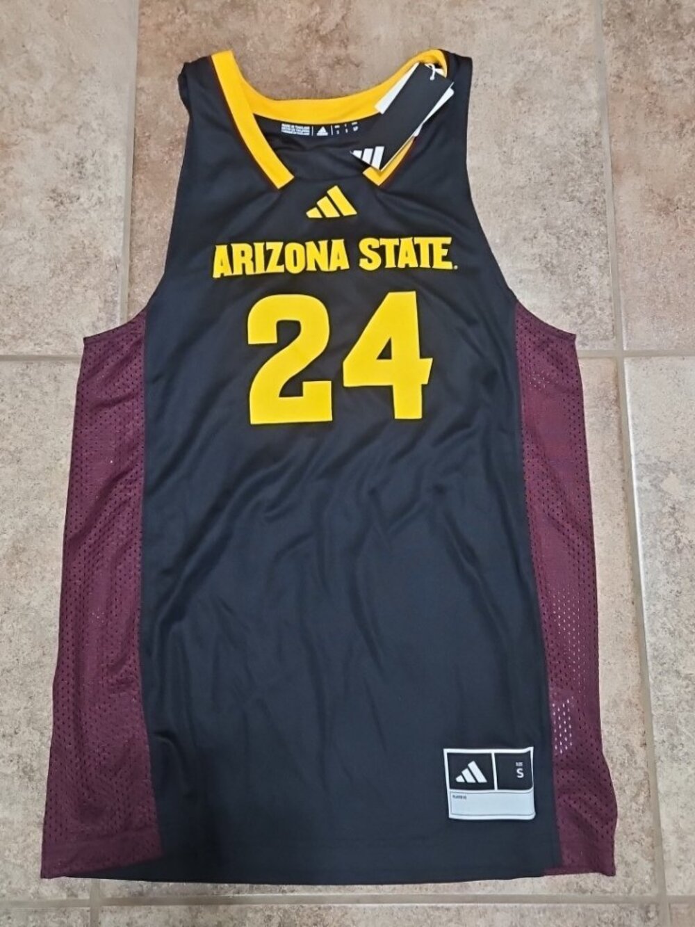 Arizona State Sun Devils NCAA Adidas Swingman Basketball Jersey #24 Mens S NWT